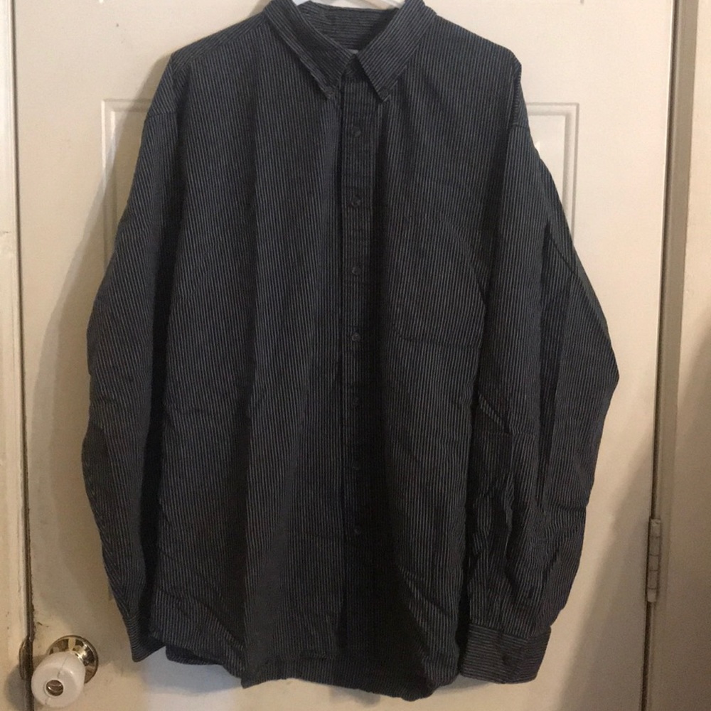 Field Gear black pinstripe dress shirt